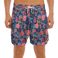 Boho Paisley Pattern Print Men's Split Running Shorts