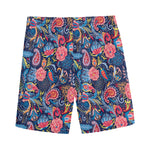 Boho Paisley Pattern Print Men's Sports Shorts