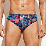 Boho Paisley Pattern Print Men's Swim Briefs