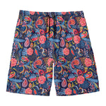 Boho Paisley Pattern Print Men's Swim Trunks