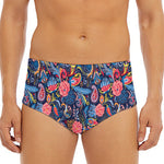Boho Paisley Pattern Print Men's Triangle Swim Briefs