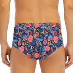 Boho Paisley Pattern Print Men's Triangle Swim Briefs