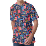 Boho Paisley Pattern Print Men's Velvet T-Shirt