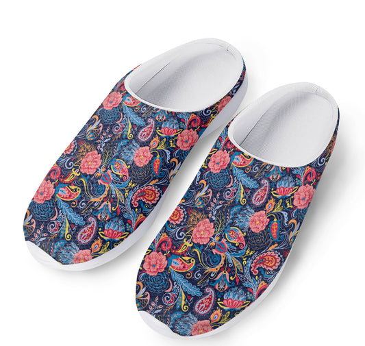 Boho Paisley Pattern Print Mesh Casual Shoes