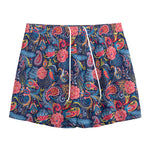 Boho Paisley Pattern Print Mesh Shorts