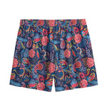 Boho Paisley Pattern Print Mesh Shorts