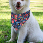 Boho Paisley Pattern Print Over The Collar Dog Bandana