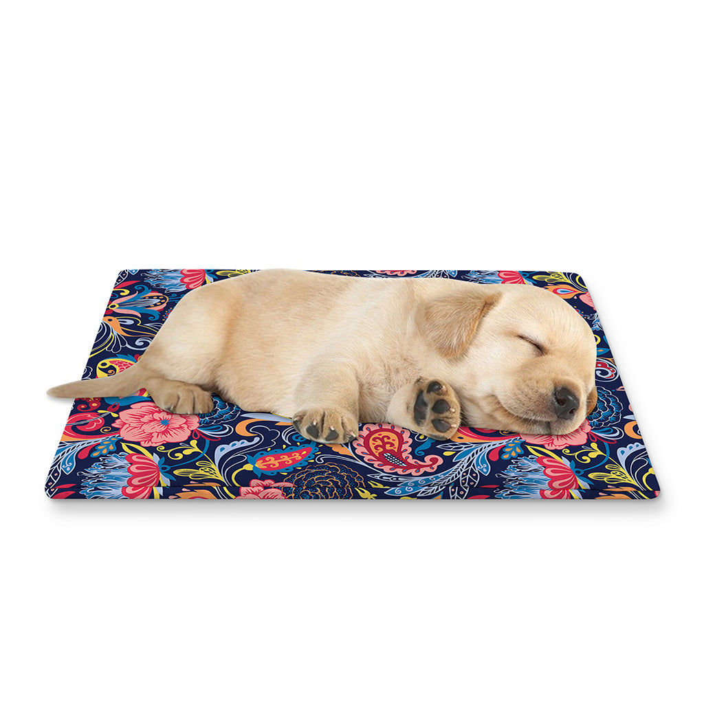 Boho Paisley Pattern Print Pet Cooling Mat Cover