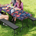 Boho Paisley Pattern Print Picnic Table Cover