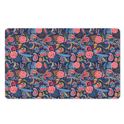 Boho Paisley Pattern Print Polyester Doormat