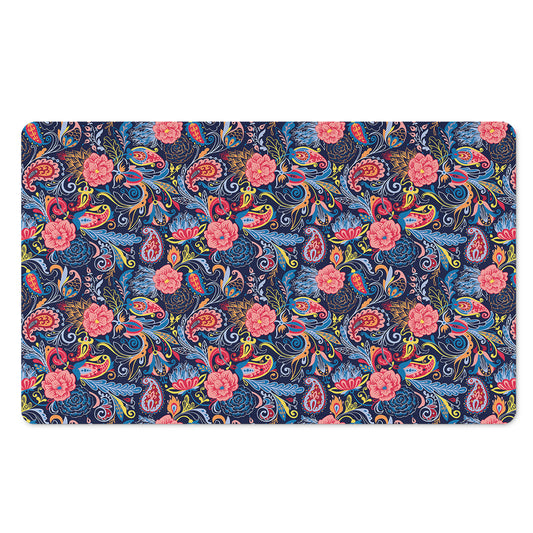 Boho Paisley Pattern Print Polyester Doormat