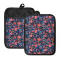Boho Paisley Pattern Print Pot Holders With Pocket