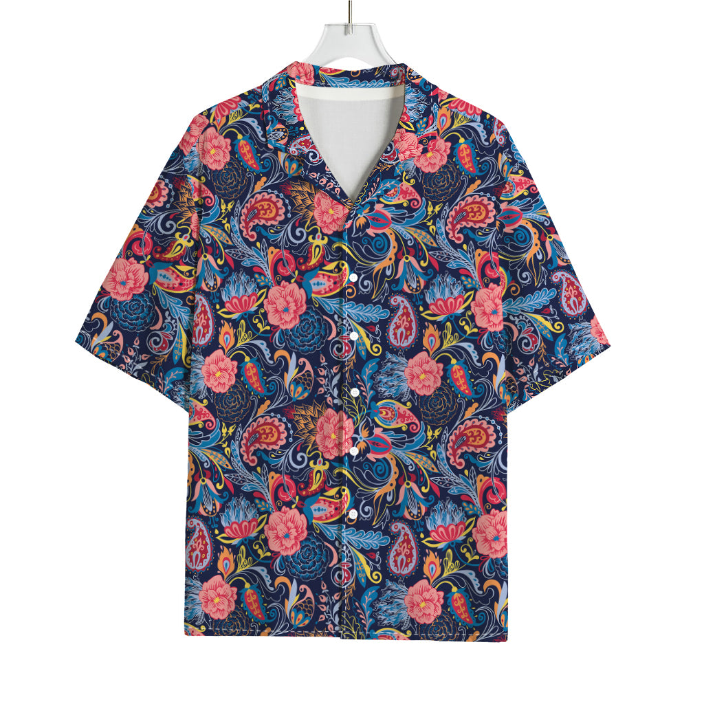 Boho Paisley Pattern Print Rayon Hawaiian Shirt
