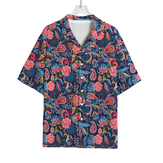 Boho Paisley Pattern Print Rayon Hawaiian Shirt