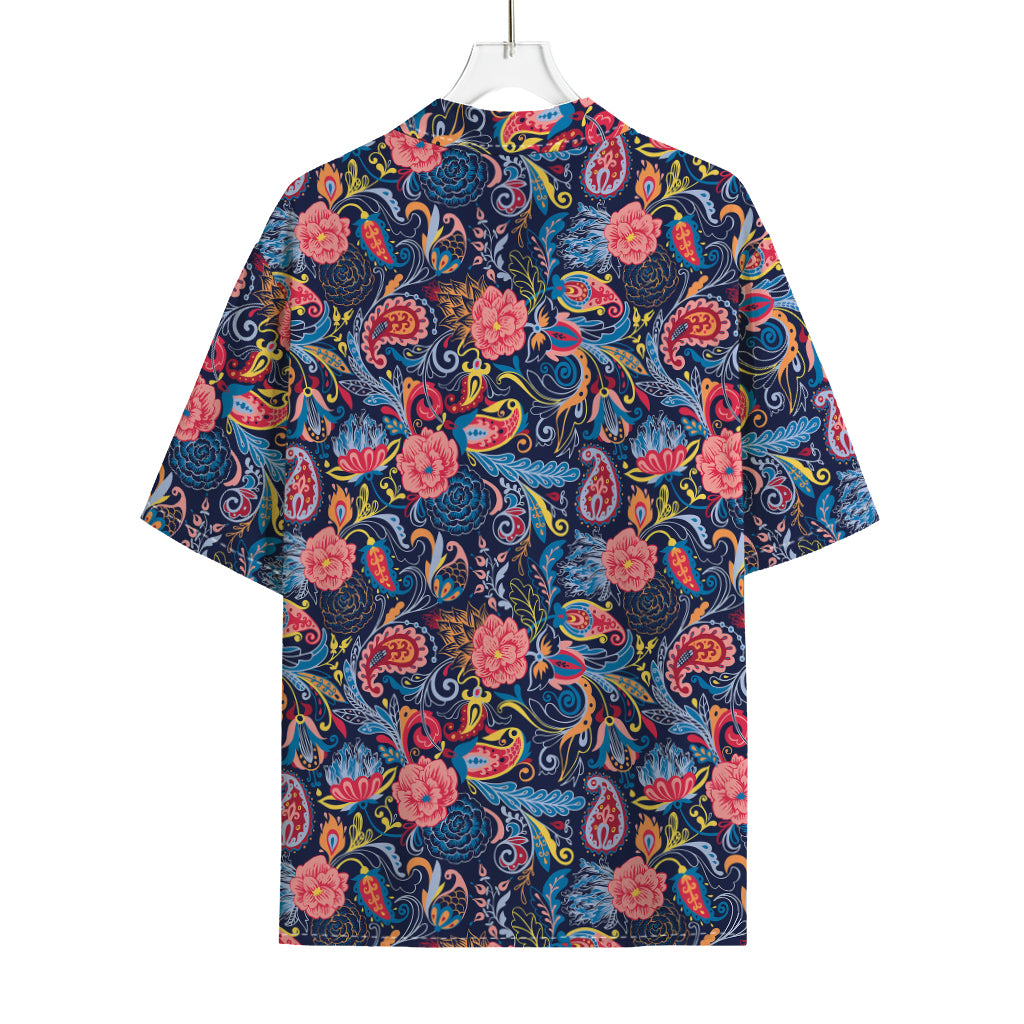 Boho Paisley Pattern Print Rayon Hawaiian Shirt