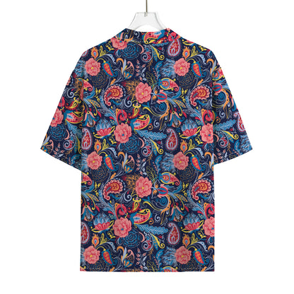 Boho Paisley Pattern Print Rayon Hawaiian Shirt