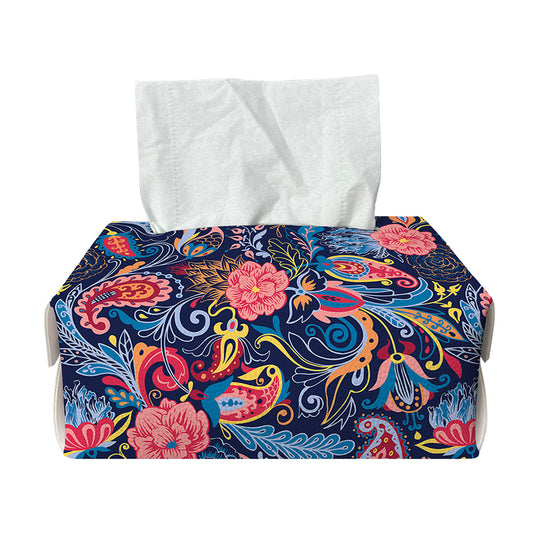 Boho Paisley Pattern Print Rectangle Tissue Box Cover