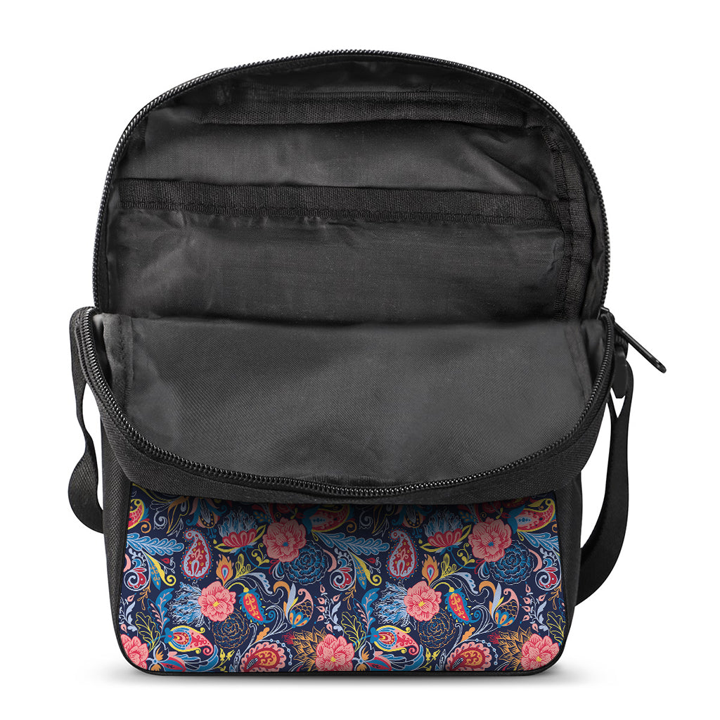 Boho Paisley Pattern Print Rectangular Crossbody Bag