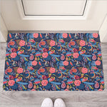 Boho Paisley Pattern Print Rubber Doormat