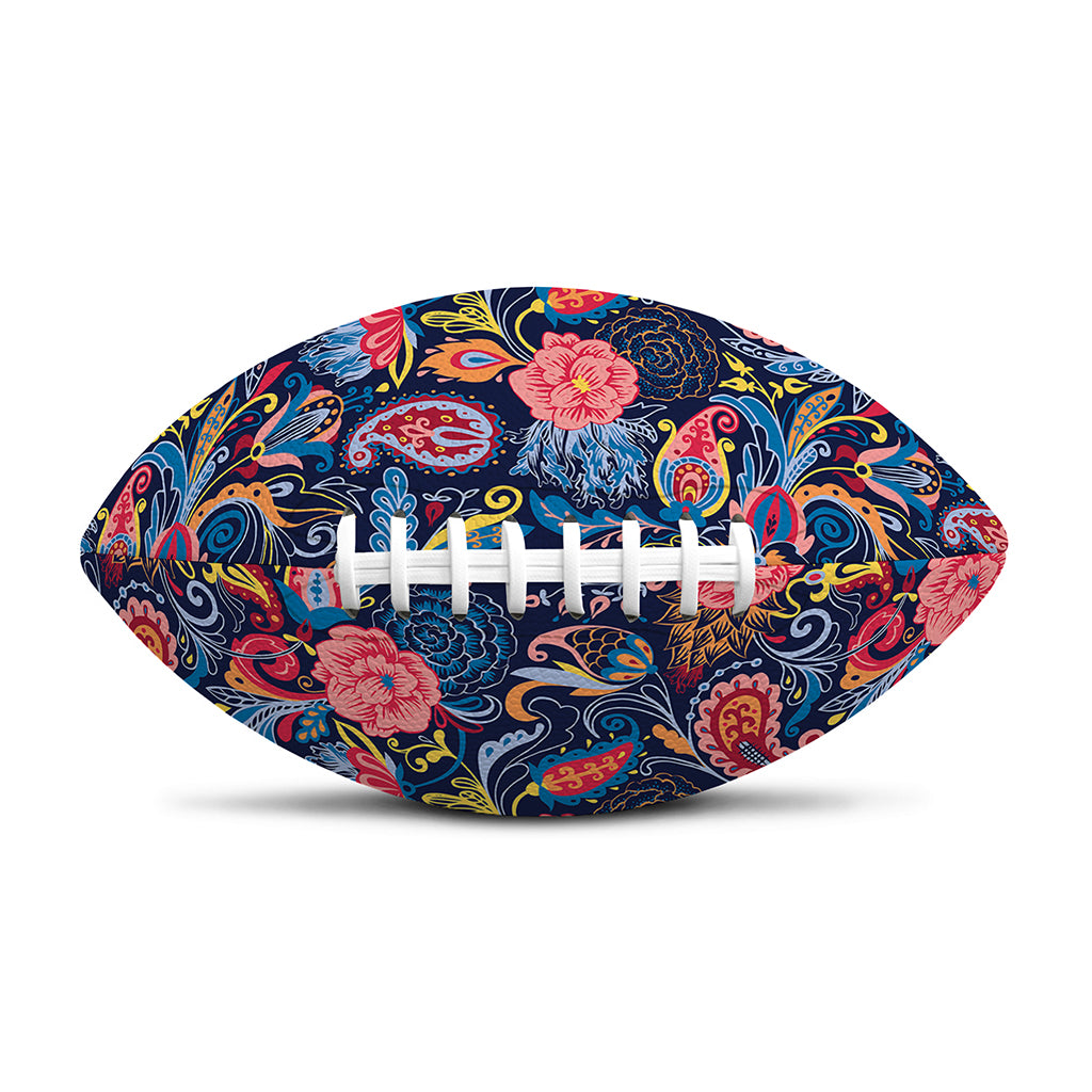 Boho Paisley Pattern Print Rugby Ball