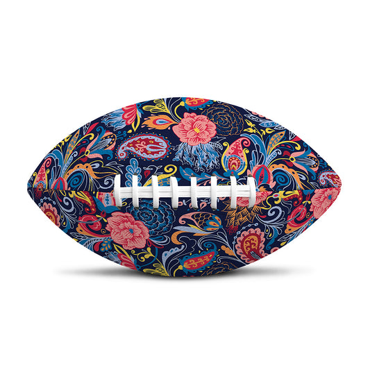 Boho Paisley Pattern Print Rugby Ball