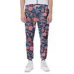 Boho Paisley Pattern Print Scuba Joggers