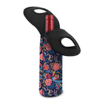 Boho Paisley Pattern Print Single Neoprene Wine Tote