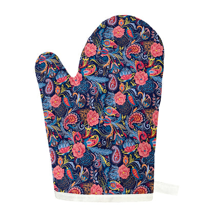 Boho Paisley Pattern Print Single Oven Mitt
