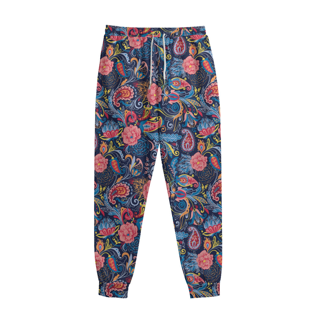 Boho Paisley Pattern Print Sweatpants