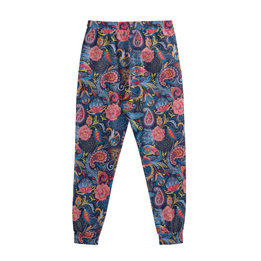 Boho Paisley Pattern Print Sweatpants