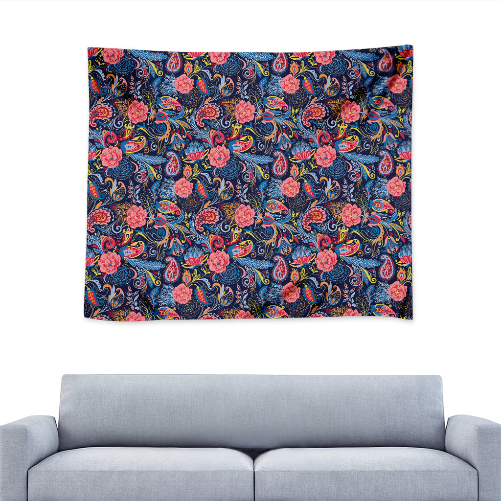 Boho Paisley Pattern Print Tapestry