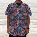 Boho Paisley Pattern Print Textured Short Sleeve Shirt