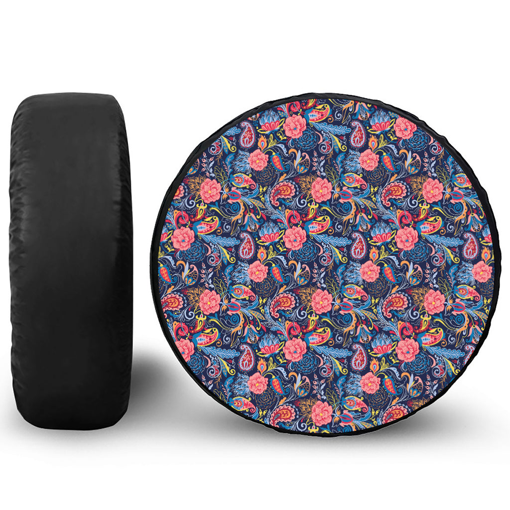 Boho Paisley Pattern Print Tire Cover