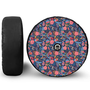 Boho Paisley Pattern Print Tire Cover With Camera Hole