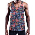 Boho Paisley Pattern Print Men's Workout Tank Top