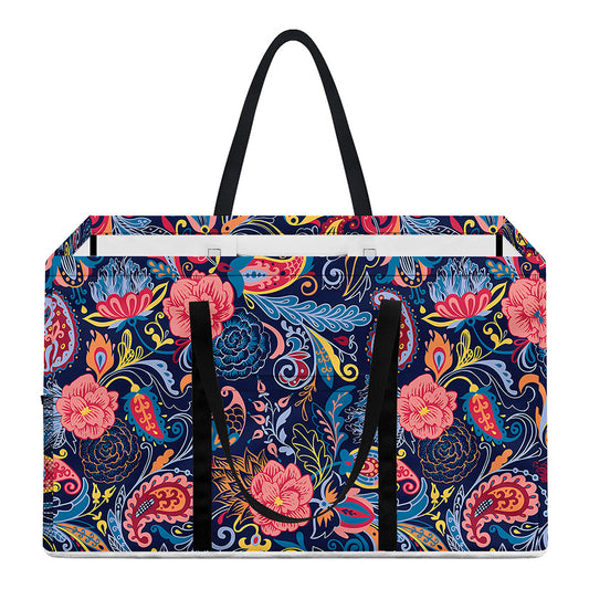 Boho Paisley Pattern Print Utility Tote Bag