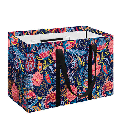 Boho Paisley Pattern Print Utility Tote Bag