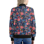 Boho Paisley Pattern Print Women's Bomber Jacket