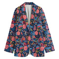 Boho Paisley Pattern Print Women's Cotton Blazer