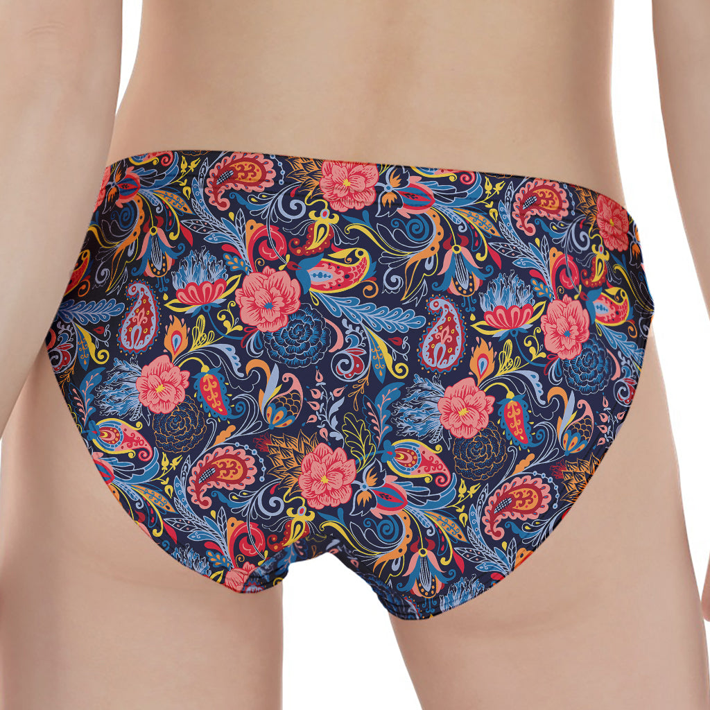 Boho Paisley Pattern Print Women's Panties