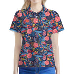 Boho Paisley Pattern Print Women's Polo Shirt