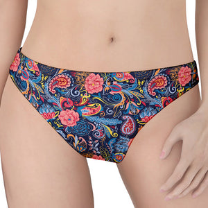 Boho Paisley Pattern Print Women's Thong