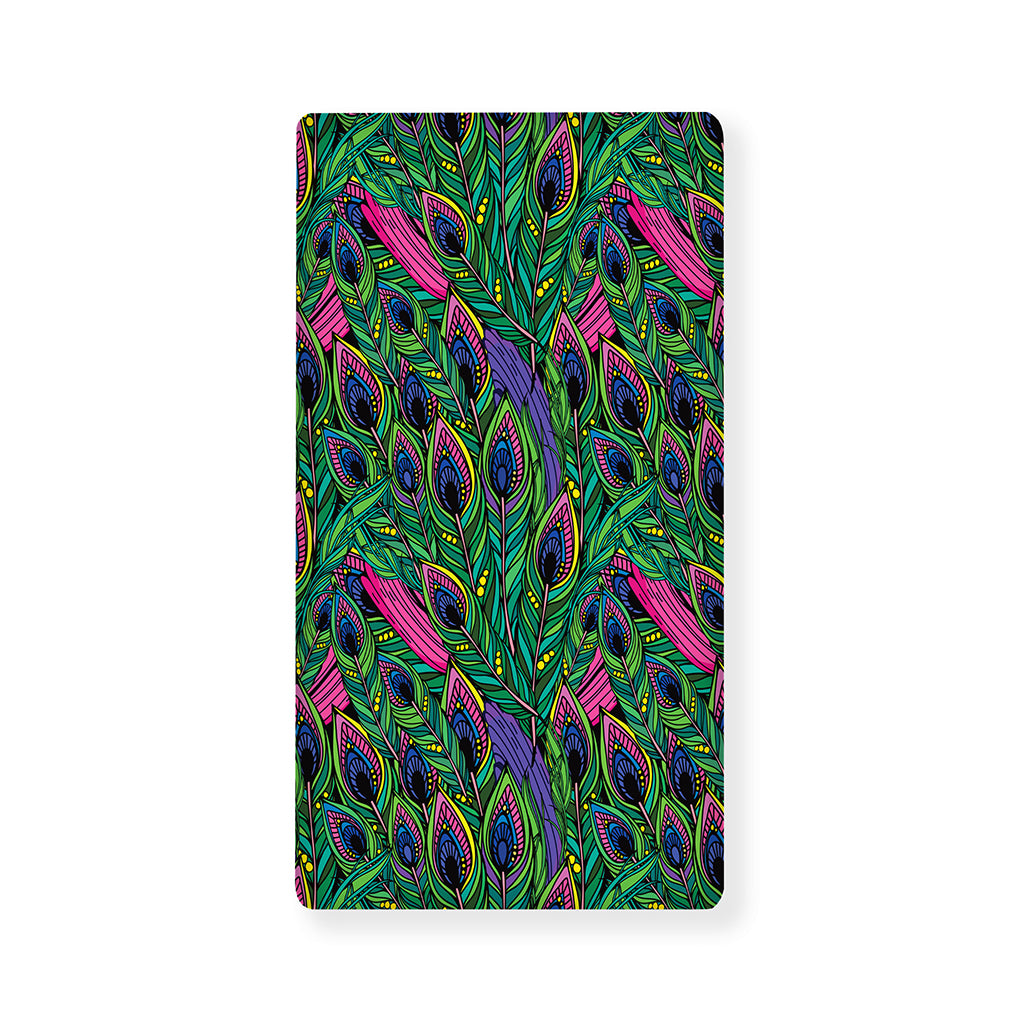 Boho Peacock Feather Pattern Print Baby Crib Sheet