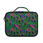Boho Peacock Feather Pattern Print Briefcase Bible Bag