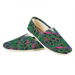 Boho Peacock Feather Pattern Print Casual Shoes