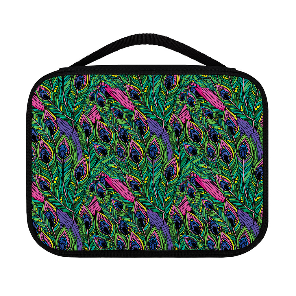 Boho Peacock Feather Pattern Print Classic Bible Case