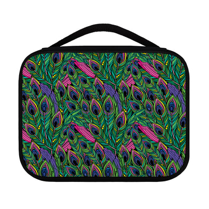 Boho Peacock Feather Pattern Print Classic Bible Case