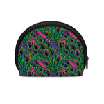 Boho Peacock Feather Pattern Print Coin Purse