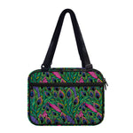Boho Peacock Feather Pattern Print Double Strap Bible Bag