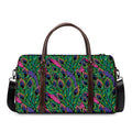 Boho Peacock Feather Pattern Print Duffel Bag